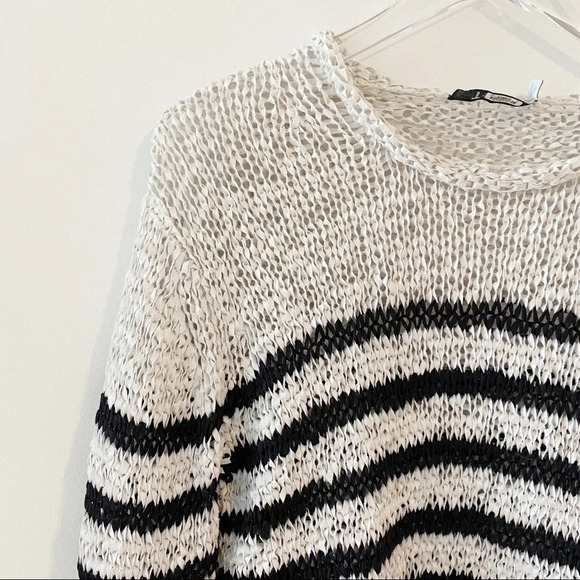 Alexander Wang Striped Crop Knit Sweater Small - Picture 3 of 6